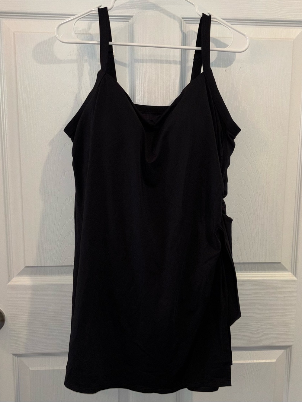 Lands’ End One Piece Black Swimdress Swimsuit Women’s Sz 18w Swim Bathing Suit
